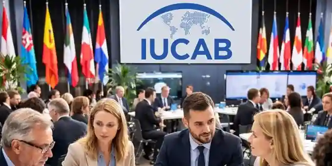 Delegati internazionali al meeting IUCAB di Bordeaux discutono di soluzioni digitali e strategie per l'agente di commercio durante il workshop.